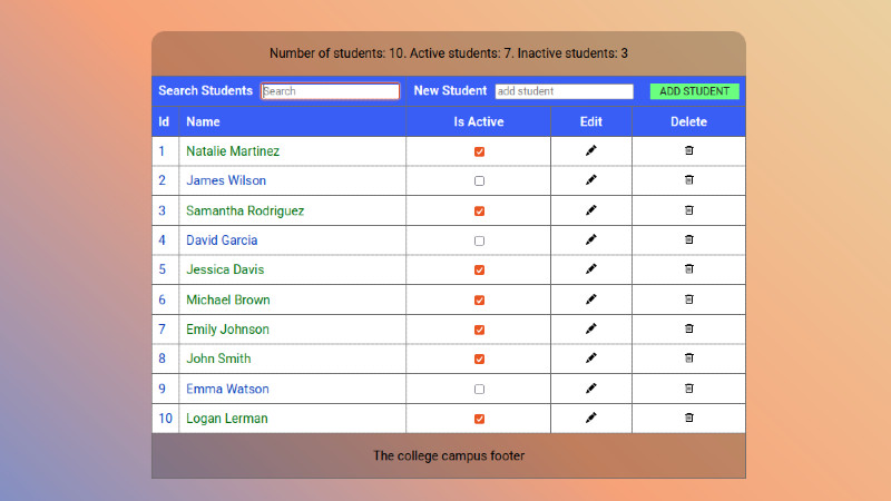 stundents app with feature flags photo