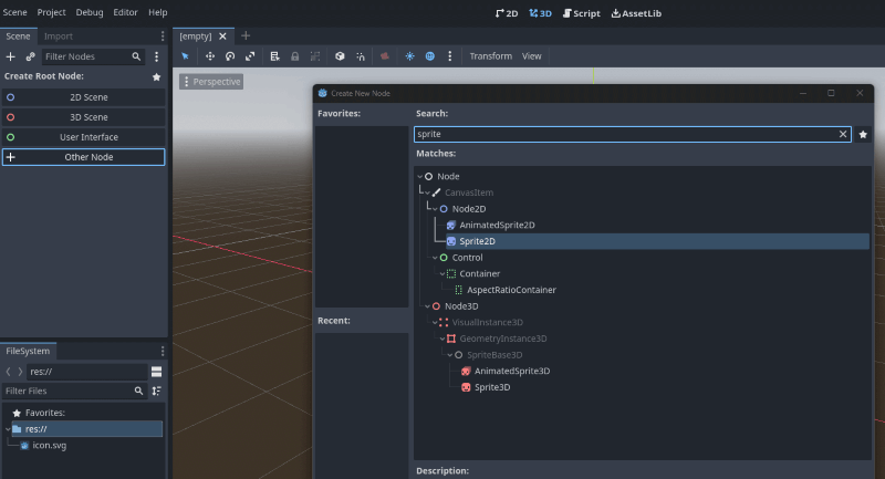 Creating a Sprite node