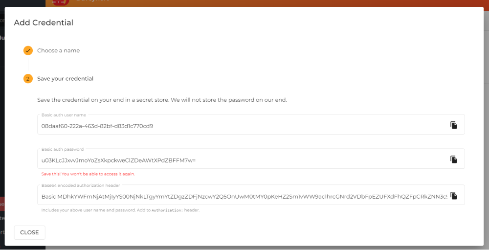 Generated Credentials