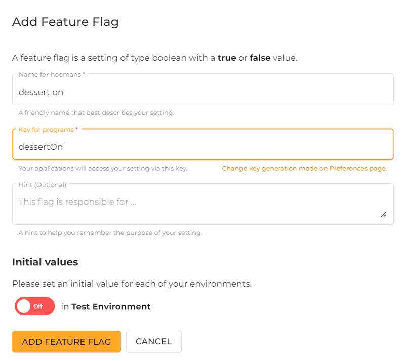 Flag Creation Example