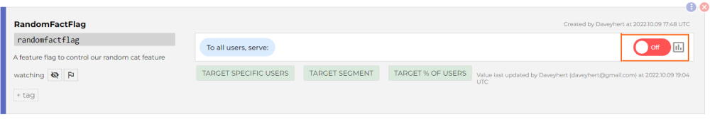Toggle Off Feature Flag