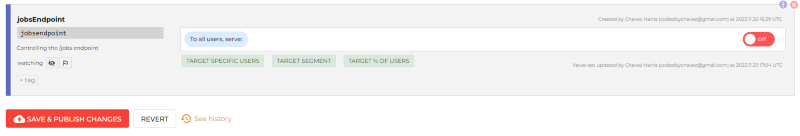 Turning off the feature flag