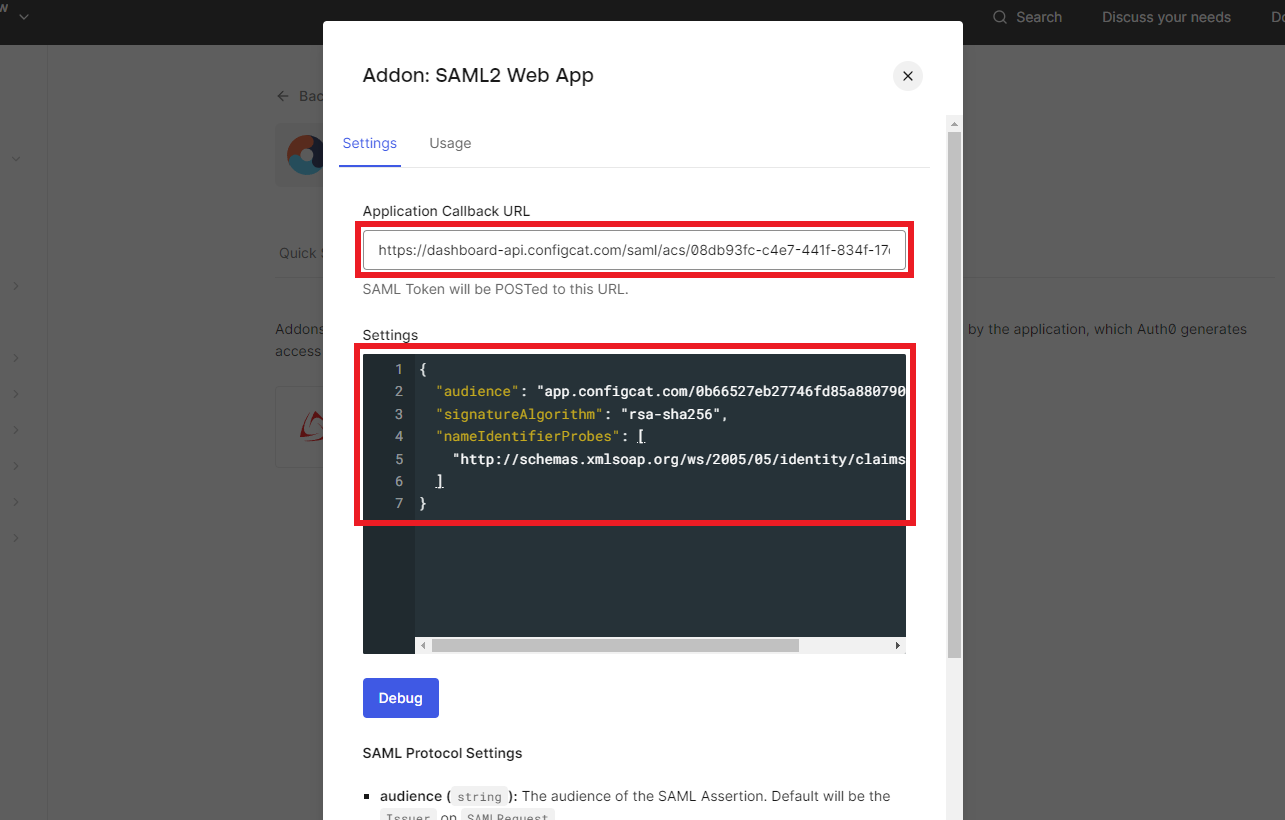 Auth0 ACS configuration