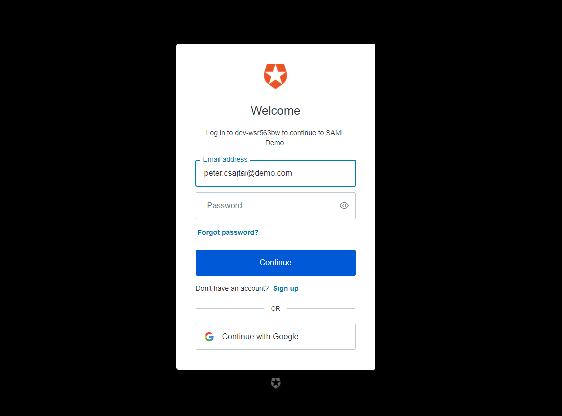 Auth0 login