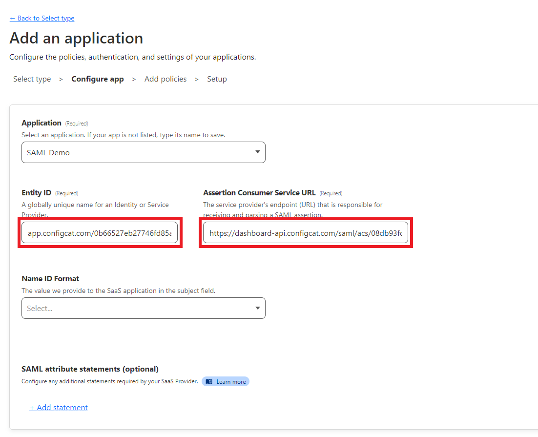 Cloudflare SAML url EID