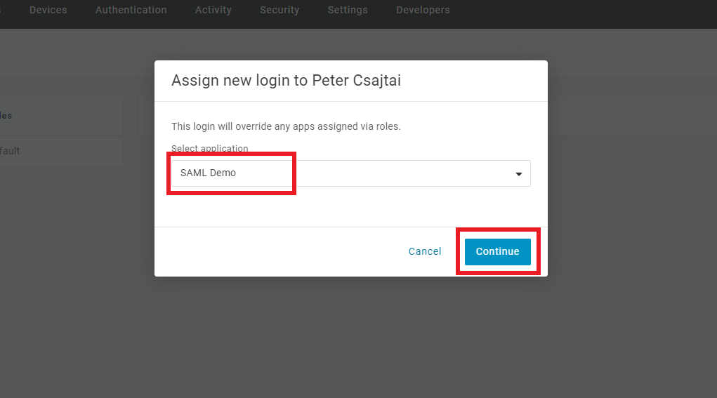 OneLogin application added
