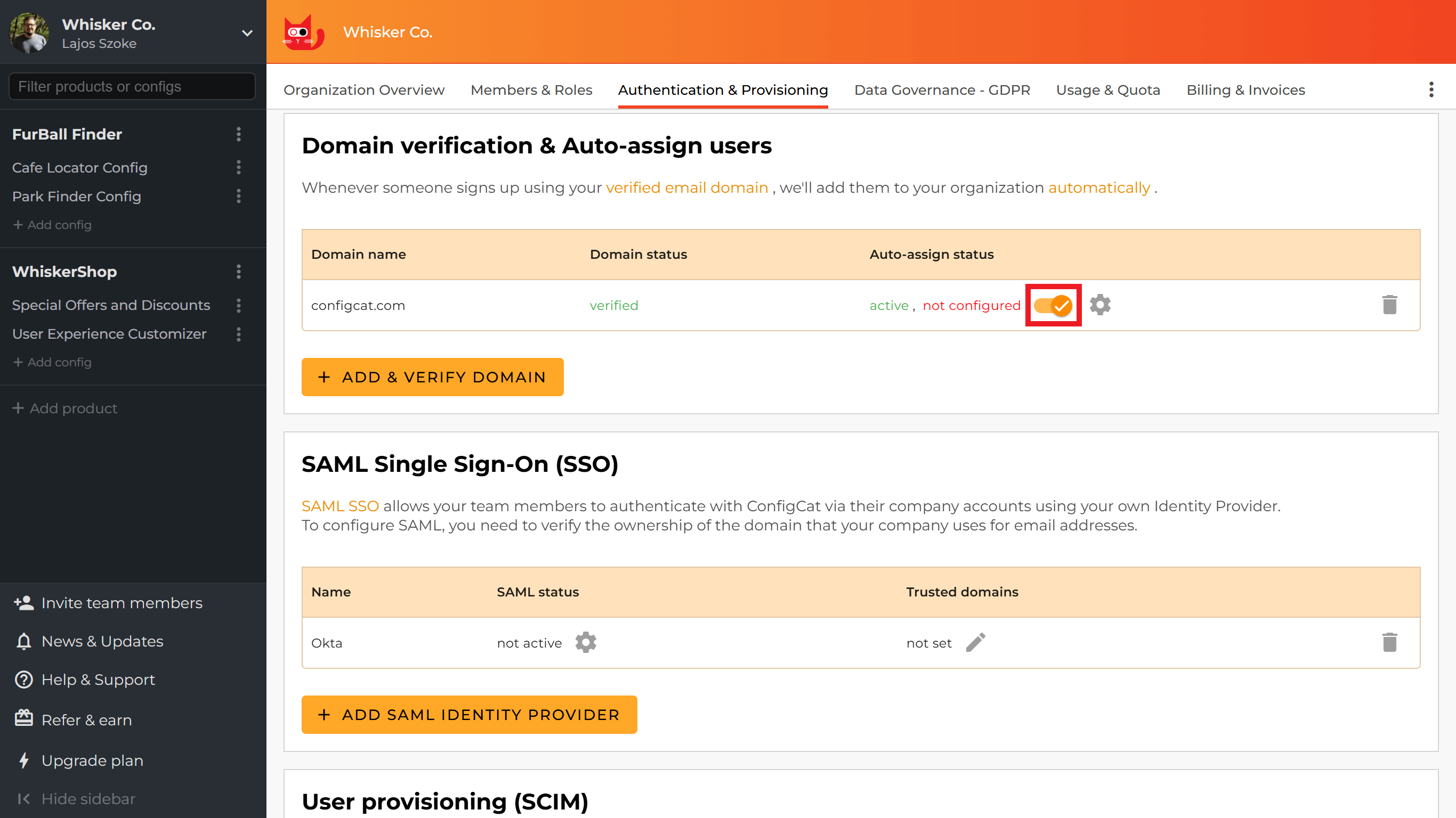 Disable domain auto-assign